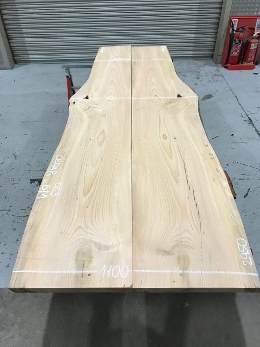 Cedar Book Matched Pair #003 air dried timber planks
